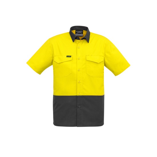 Mens Rugged Cooling Hi Vis Short Sleeve Shirt - ZW815