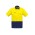 Mens Rugged Cooling Hi Vis Short Sleeve Shirt - ZW815 - Yellow/Navy