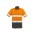 Mens Rugged Cooling Hi Vis Taped Short Sleeve Shirt - ZW835 - Orange/Charcoal