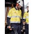 Mens Orange Flame Hi Vis Open Front Spliced Shirt - Hoop Taped - ZW140