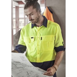 Mens Hi Vis Outdoor Long Sleeve Shirt - ZW468
