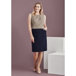 Womens Siena Front Pleat Detail Straight Skirt - 20720