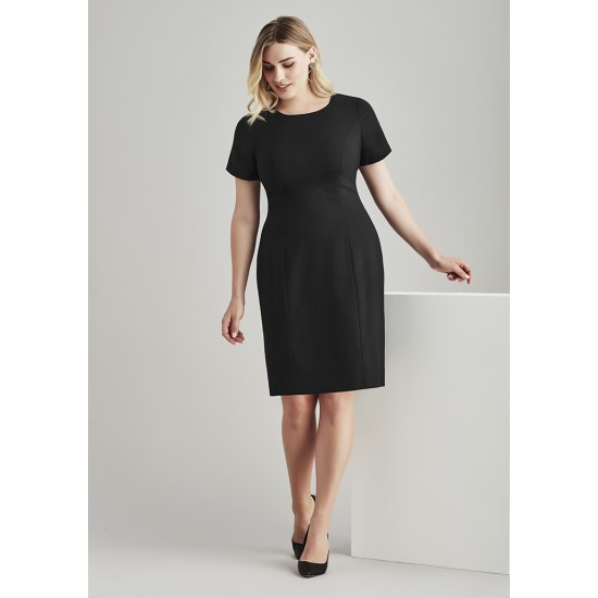Womens Comfort Wool Stretch Short Sleeve Shift Dress - 34012