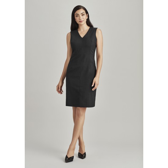 Womens Comfort Wool Stretch Sleeveless V-Neck Dress - 34021