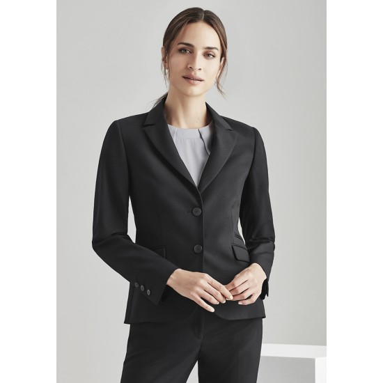 Womens Comfort Wool Stretch 2 Button Mid Length Jacket - 64019