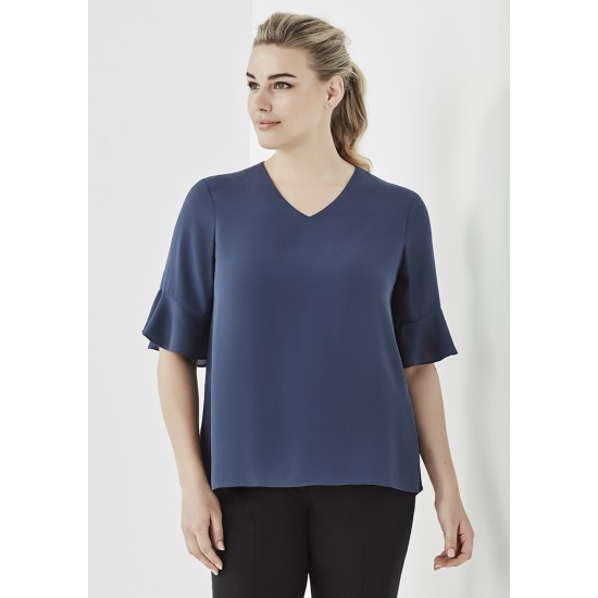 Womens Aria Fluted Sleeve Blouse - RB966LS