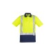 Mens Hi Vis Spliced Short Sleeve Polo - Shoulder Taped - ZH233