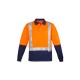 Mens Hi Vis Spliced Long Sleeve Polo - Shoulder Taped - ZH234
