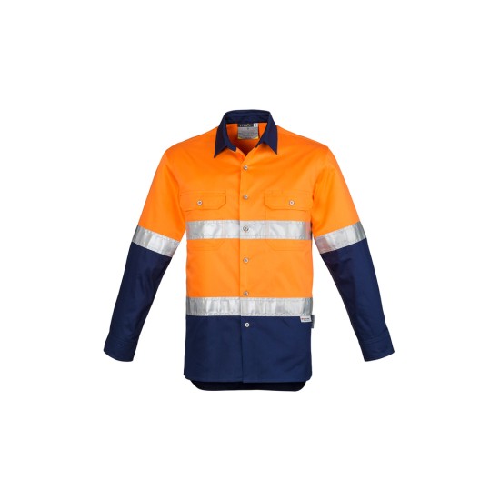 Mens Industrial Long Sleeve Shirt - Hoop Taped - ZW123