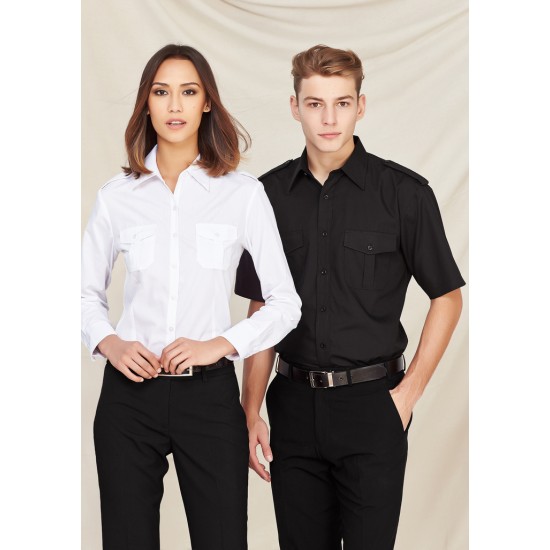 Mens Epaulette Short Sleeve Shirt - S10712