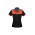 Womens Charger Short Sleeve Polo - P500LS - Black/Fluoro Orange/Grey
