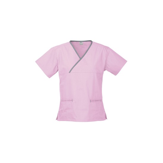 Womens Contrast Scrub Top - H10722