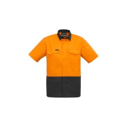 Mens Rugged Cooling Hi Vis Short Sleeve Shirt - ZW815