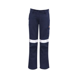 Womens Orange Flame Taped Cargo Pant - ZP522