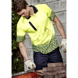 Mens Hi Vis Tracks Short Sleeve Polo - ZH300