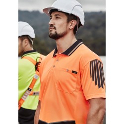 Mens Hi Vis Flux Short Sleeve Polo - ZH315