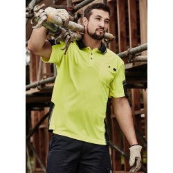 Mens Hi Vis Reinforced Squad Short Sleeve Polo - ZH465