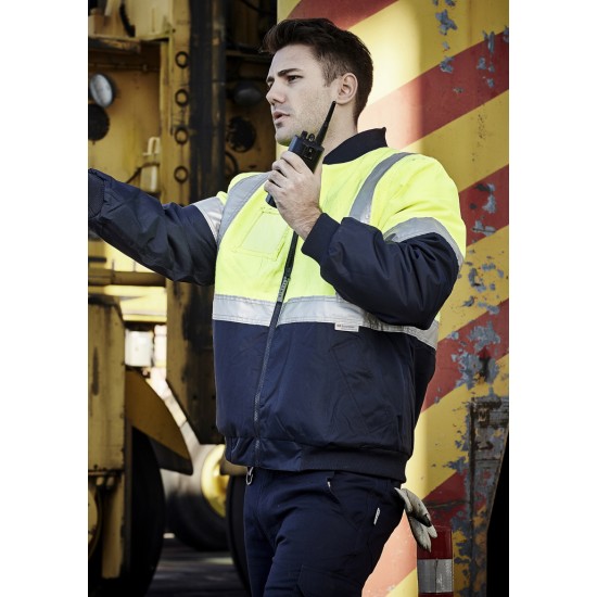 Mens Hi Vis Quilted Flying Jacket - ZJ351