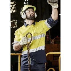 Mens Rugged Cooling Hi Vis Taped Long Sleeve Shirt - ZW129