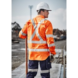 Mens Hi Vis X Back Taped Long Sleeve Shirt - ZW690