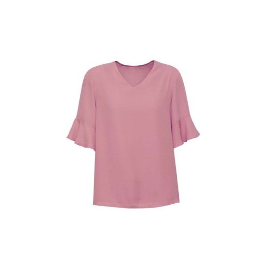 Womens Aria Fluted Sleeve Blouse - RB966LS