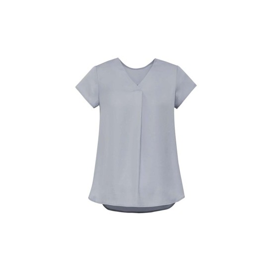 Womens Kayla V-Neck Pleat Blouse - RB967LS